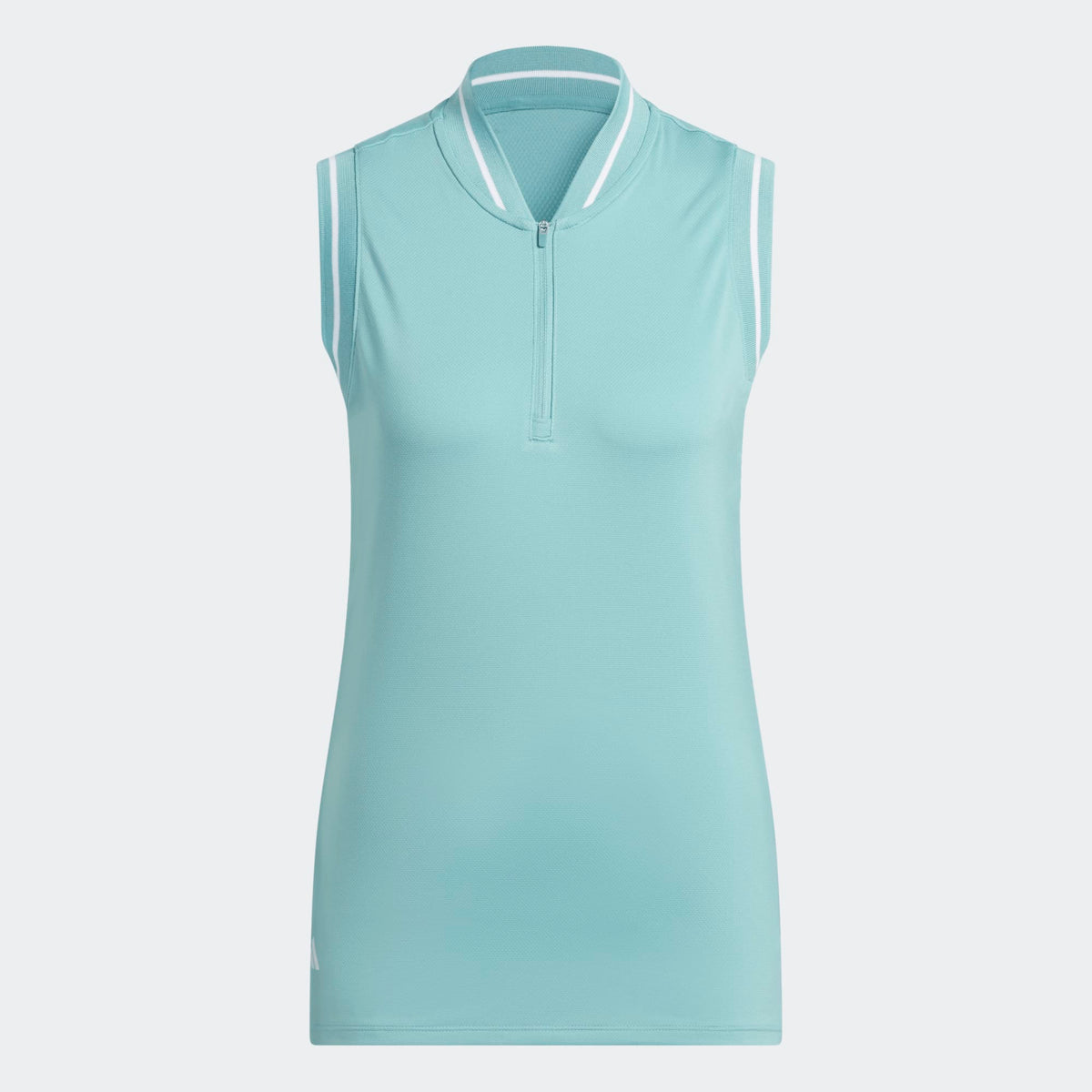 Adidas Ultimate365 Zip Polo - Mint Ton / White