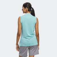 Adidas Ultimate365 Zip Polo - Mint Ton / White
