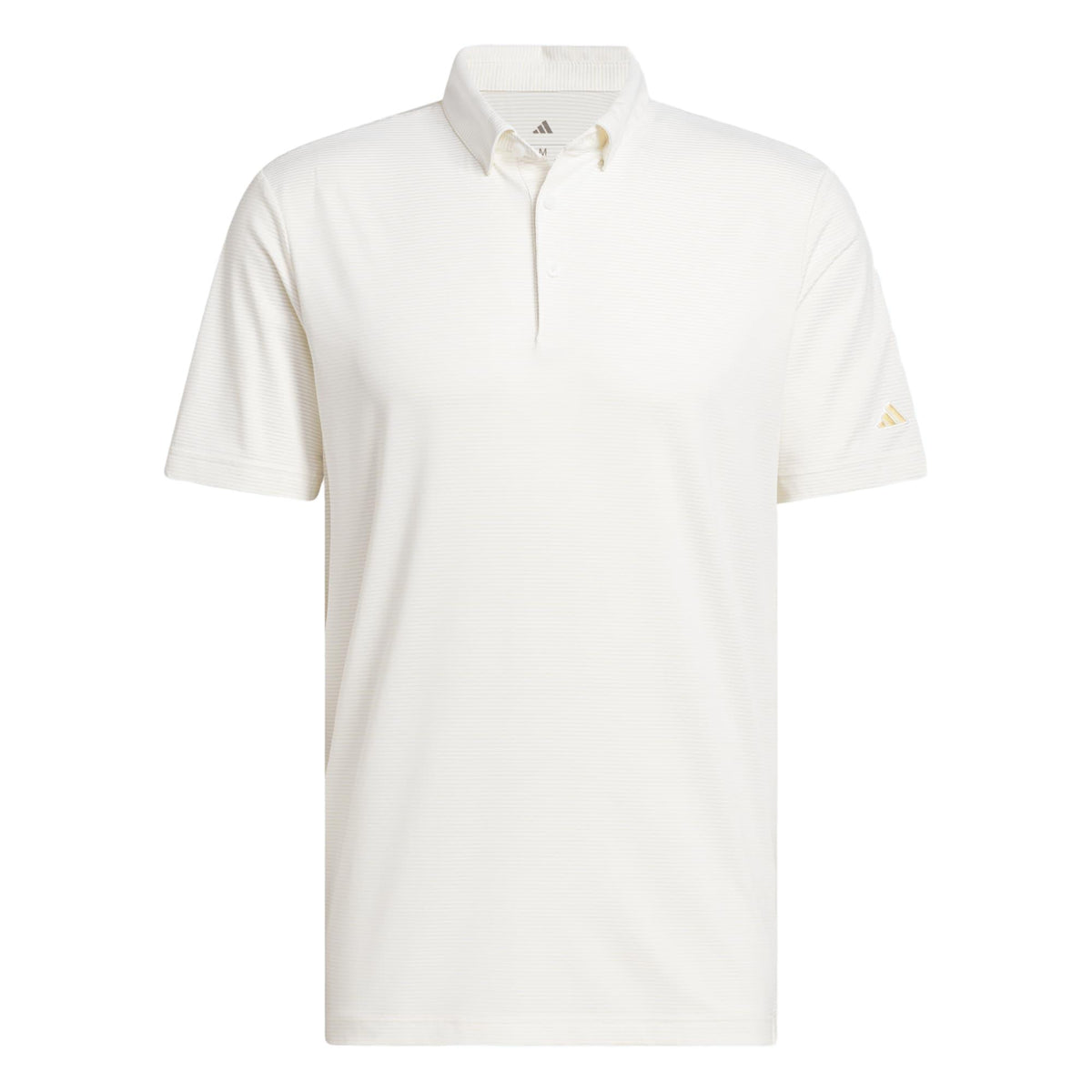 Adidas Ultimate365+ Pencil Stripe Climacool Polo Shirt - White / Semi Ice Tangerine