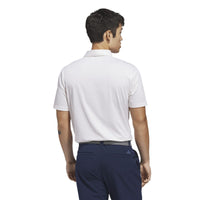 Adidas Ultimate365+ Pencil Stripe Climacool Polo Shirt - White / Semi Ice Tangerine
