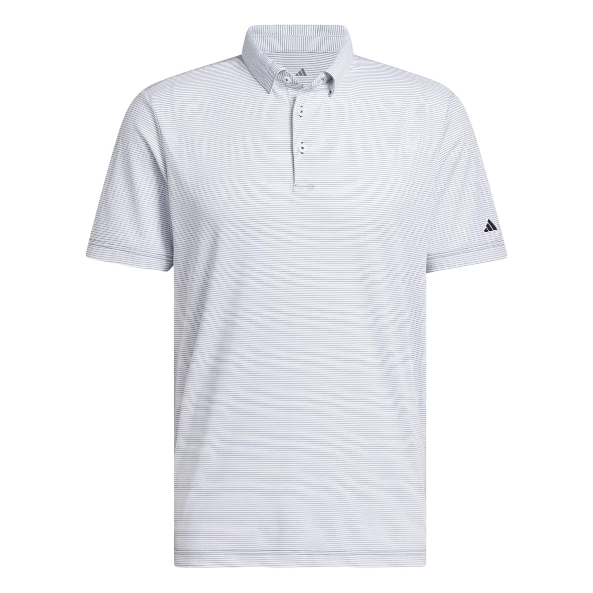 Adidas Ultimate365+ Pencil Stripe Climacool Polo Shirt - White / Collegiate Navy