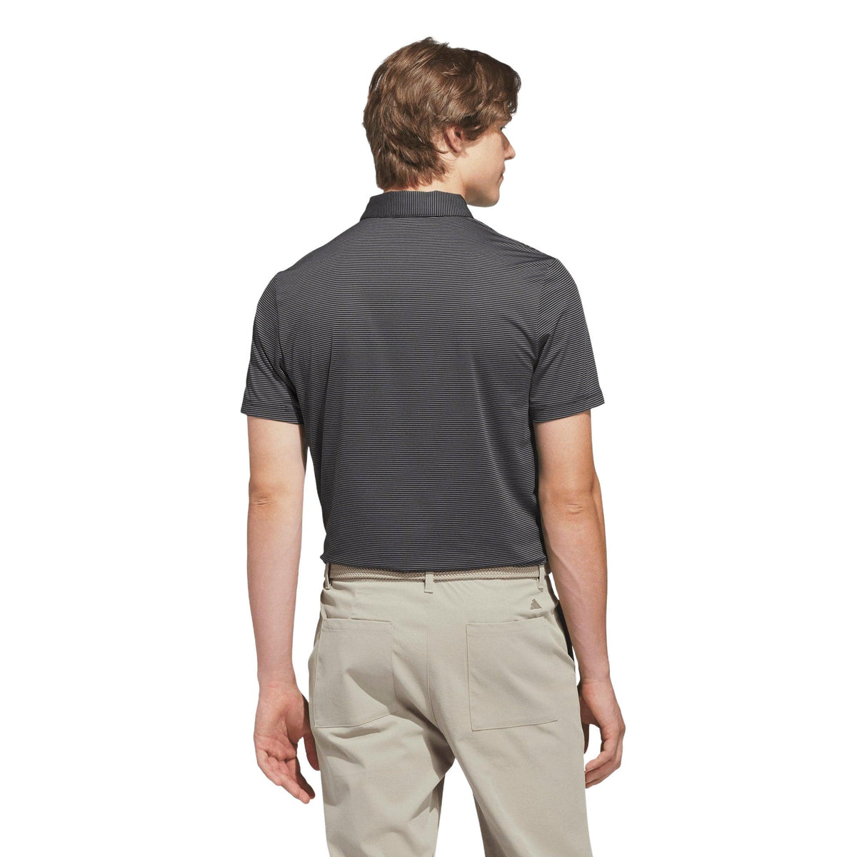 Adidas Ultimate365+ Pencil Stripe Climacool Polo Shirt - Carbon / Black