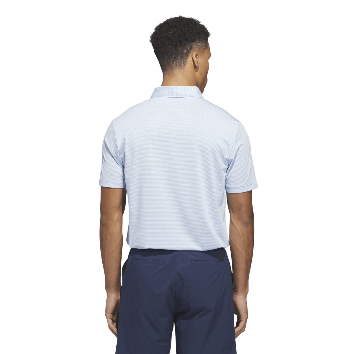 Adidas Ultimate365+ Pencil Stripe Climacool Polo Shirt - Crystal Sky / Lucid Ray Blue