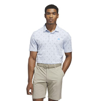 Adidas Ultimate365 Essence Print Climacool Polo Shirt - Crystal Sky