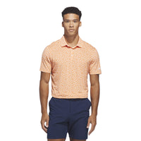 Adidas Ultimate365 Mesh Print Climacool Polo Shirt - Dusky Orange