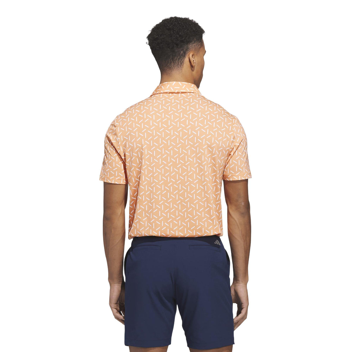 Adidas Ultimate365 Mesh Print Climacool Polo Shirt - Dusky Orange