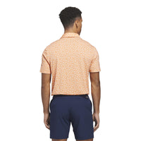Adidas Ultimate365 Mesh Print Climacool Polo Shirt - Dusky Orange