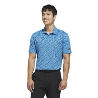 Adidas Ultimate365 Mesh Print Climacool Polo Shirt - Lucid Ray Blue