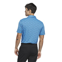 Adidas Ultimate365 Mesh Print Climacool Polo Shirt - Lucid Ray Blue