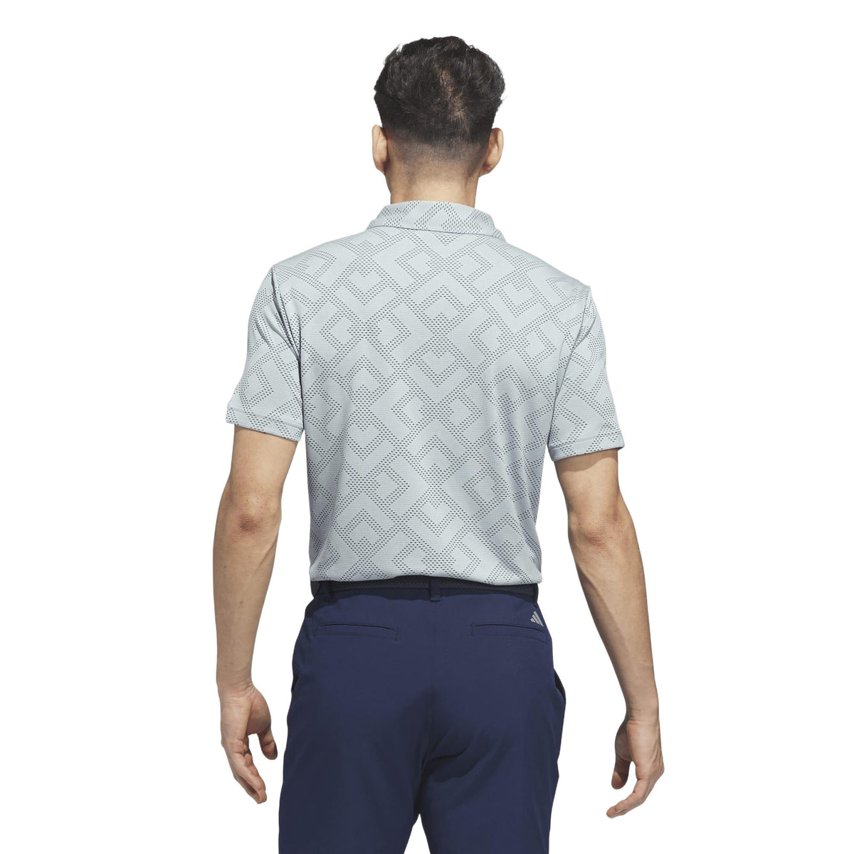 Adidas Ultimate365 Jacquard Polo Shirt - Wonder Sage / Collegiate Navy