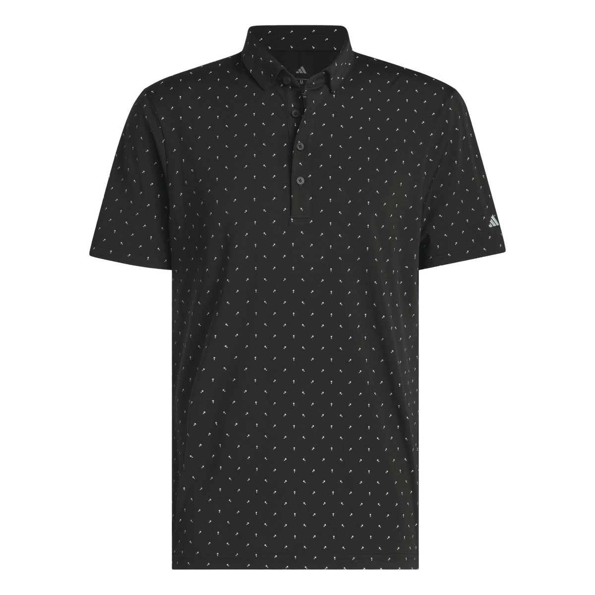 Adidas Ultimate365+ Micro Print Polo Shirt - Black / White