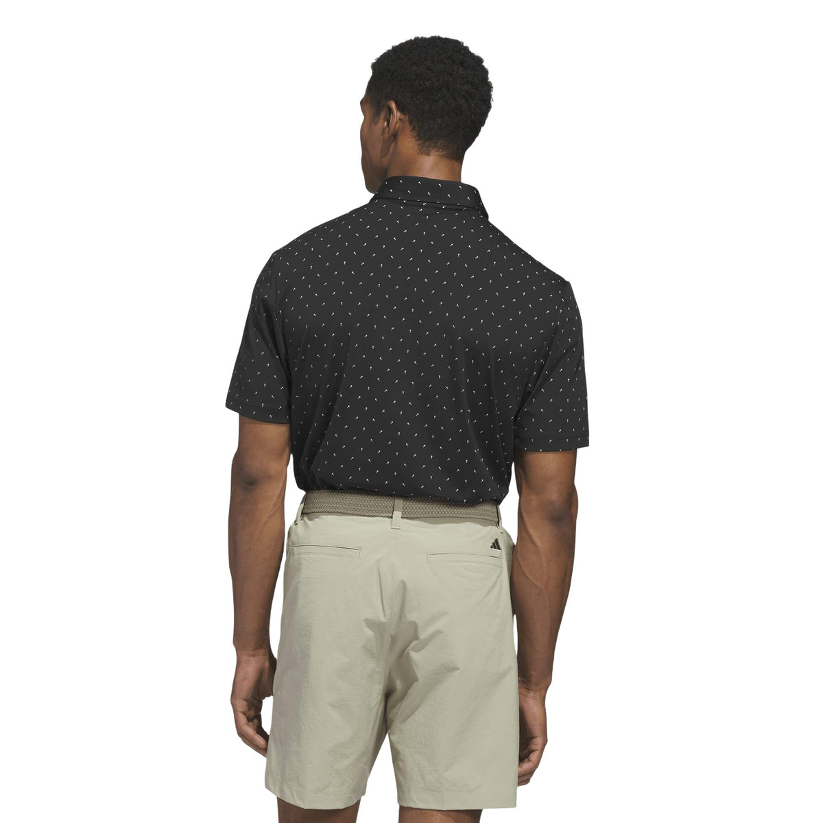 Adidas Ultimate365+ Micro Print Polo Shirt - Black / White