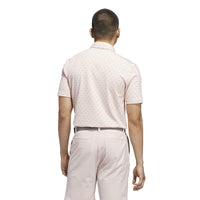 Adidas Ultimate365+ Micro Print Polo Shirt - Blush Pink / Dusky Petrol