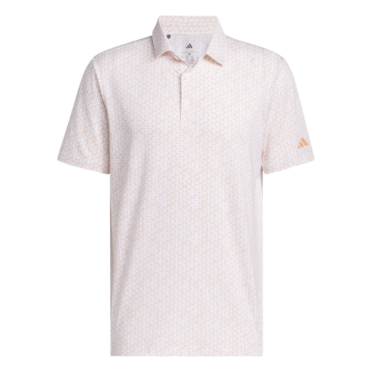 Adidas Ultimate365 Mesh Tango Print Climacool Polo Shirt - White / Dusky Orange