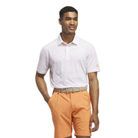 Adidas Ultimate365 Mesh Tango Print Climacool Polo Shirt - White / Dusky Orange