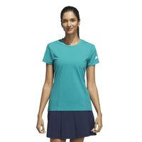 Adidas Ultimate365 Tour Engineered Short Sleeve Slim Top - Pure Teal