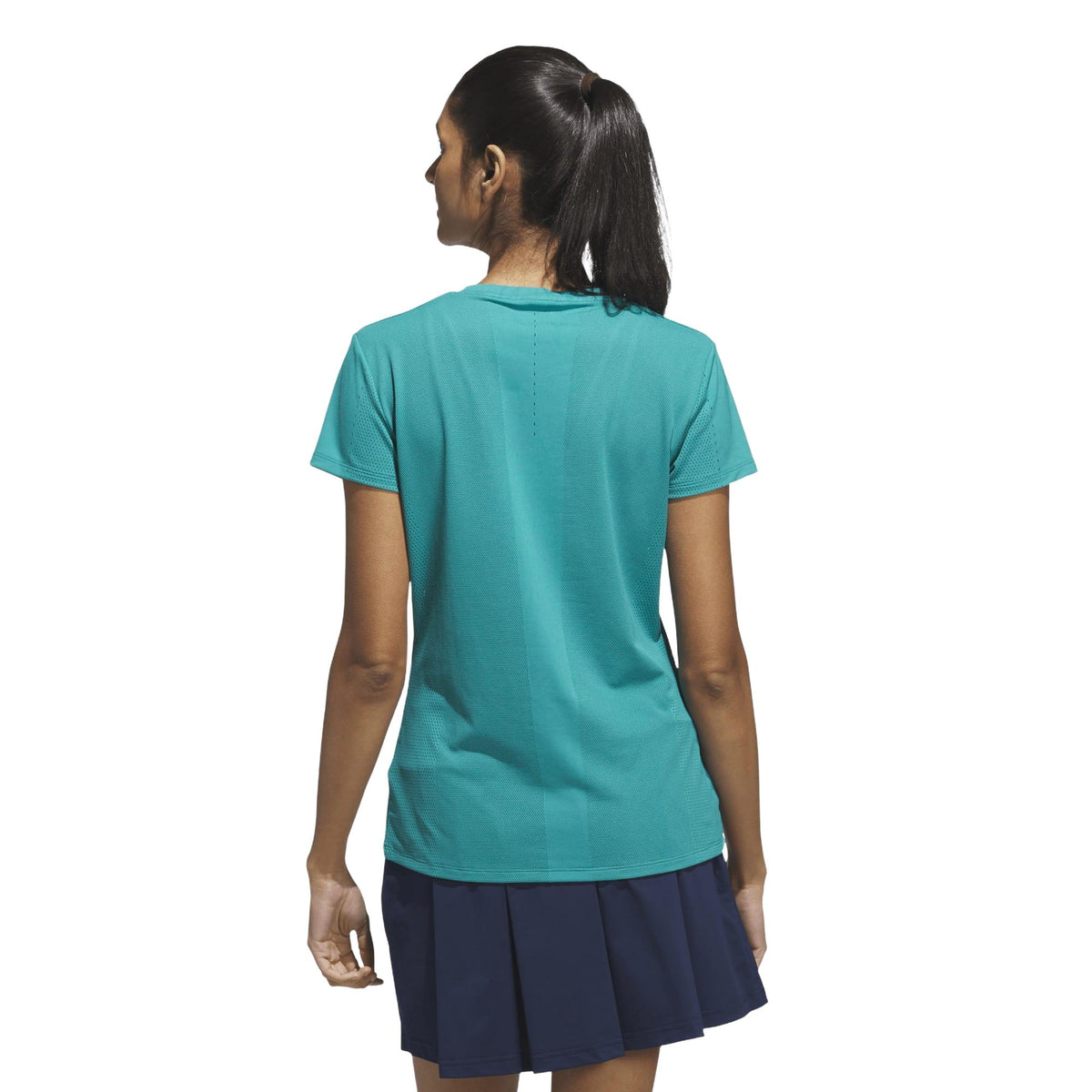 Adidas Ultimate365 Tour Engineered Short Sleeve Slim Top - Pure Teal