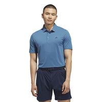 Adidas Performance Textured Polo Shirt - Lucid Ray Blue / Black