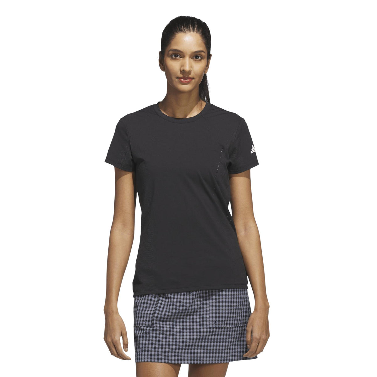 Adidas Ultimate365 Tour Engineered Short Sleeve Slim Top - Black