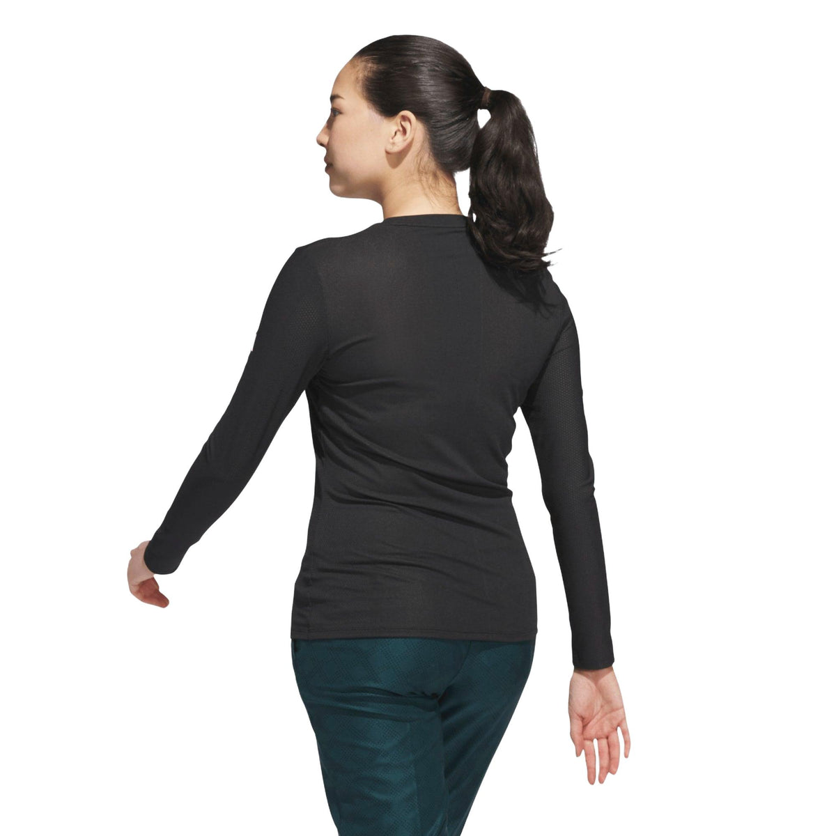 Adidas Ultimate365 Tour Engineered Long Sleeve Slim Top - Black
