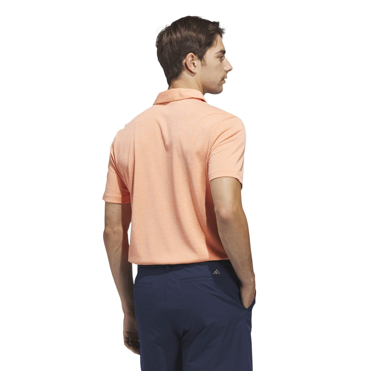 Adidas Core Heather Polo Shirt - Dusky Orange Melange