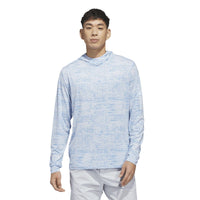 Adidas Performance Printed Lightweight Hoodie - Crystal Sky / Lucid Ray Blue
