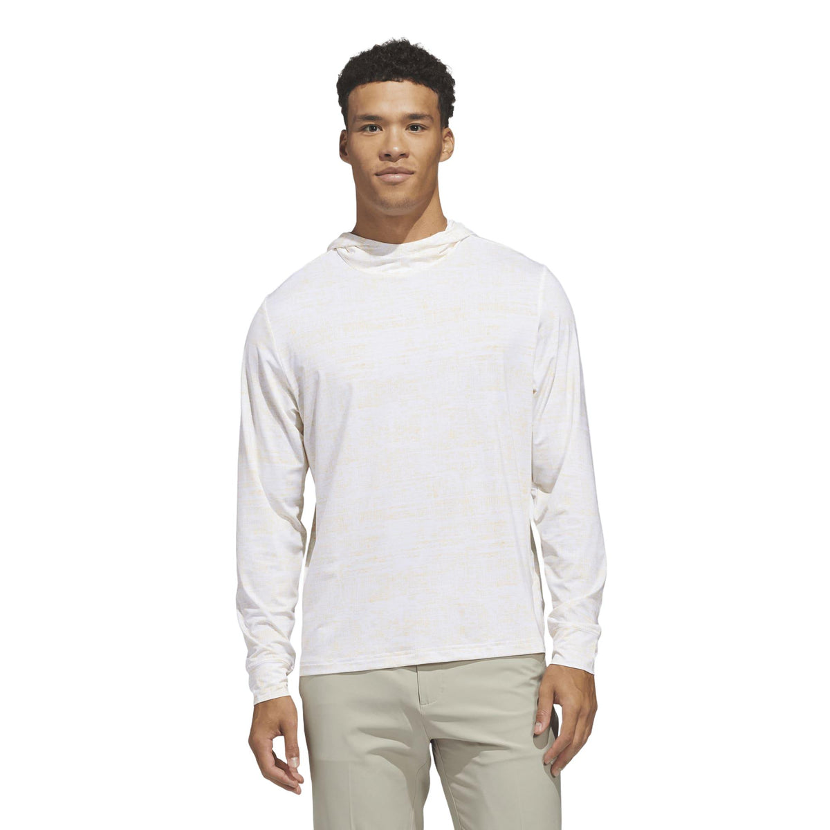 Adidas Performance Printed Lightweight Hoodie - White / Semi Ice Tangerine
