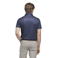 Adidas Performance Textured Print Polo Shirt - Collegiate Navy / White