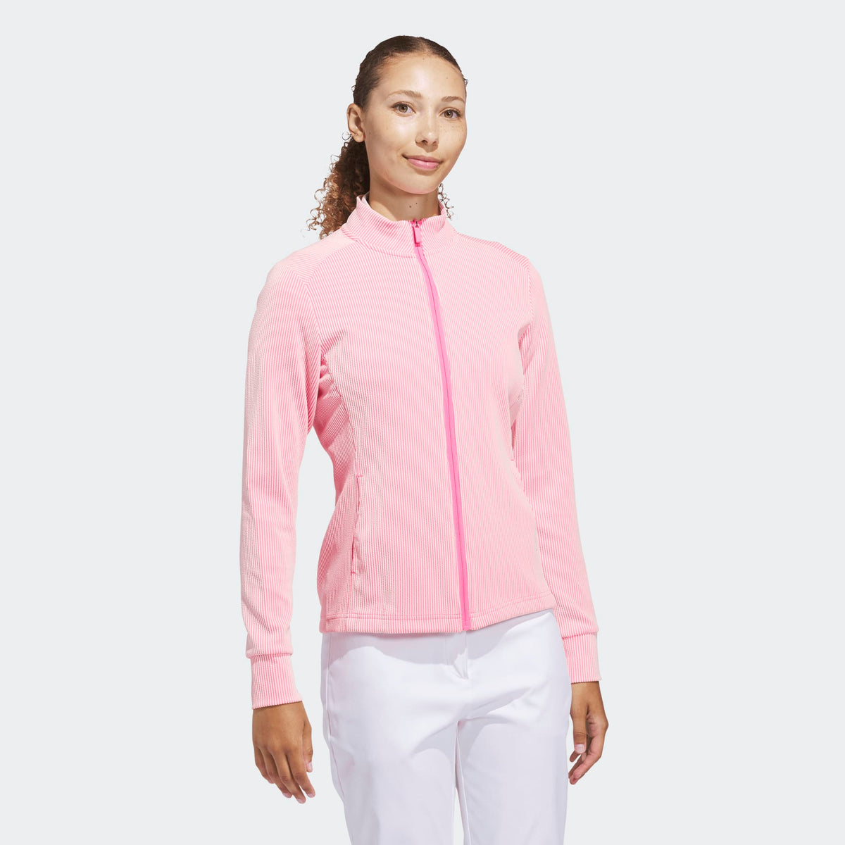 Adidas Performance Texture Full Zip Jacket - Lucid Pink