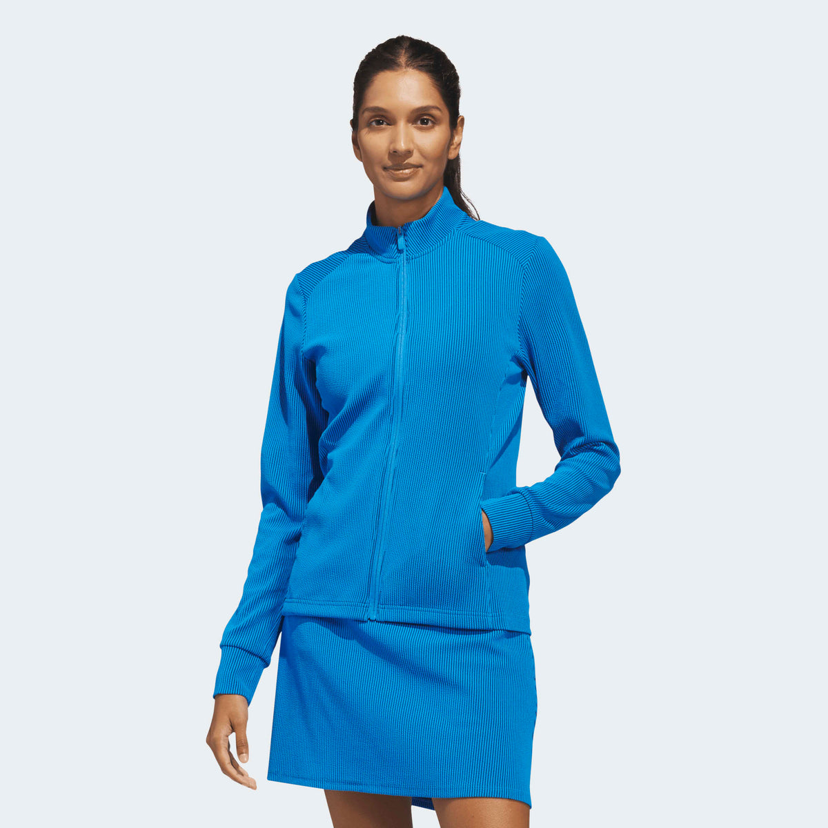 Adidas Performance Texture Full Zip Jacket - Lucid Ray Blue
