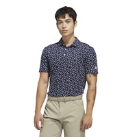 Adidas Ultimate365 Mesh Print Climacool Polo Shirt - Collegiate Navy