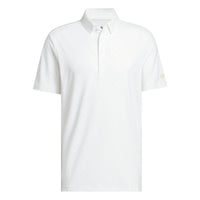Adidas Ultimate365+ Micro Print Polo Shirt - White / Semi Ice Tangerine