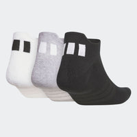 Adidas Performance 3 Pk Ankle Socks - White / Light Grey Heather / Black