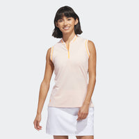 Adidas Ultimate365 Zip Polo - Blush Pink