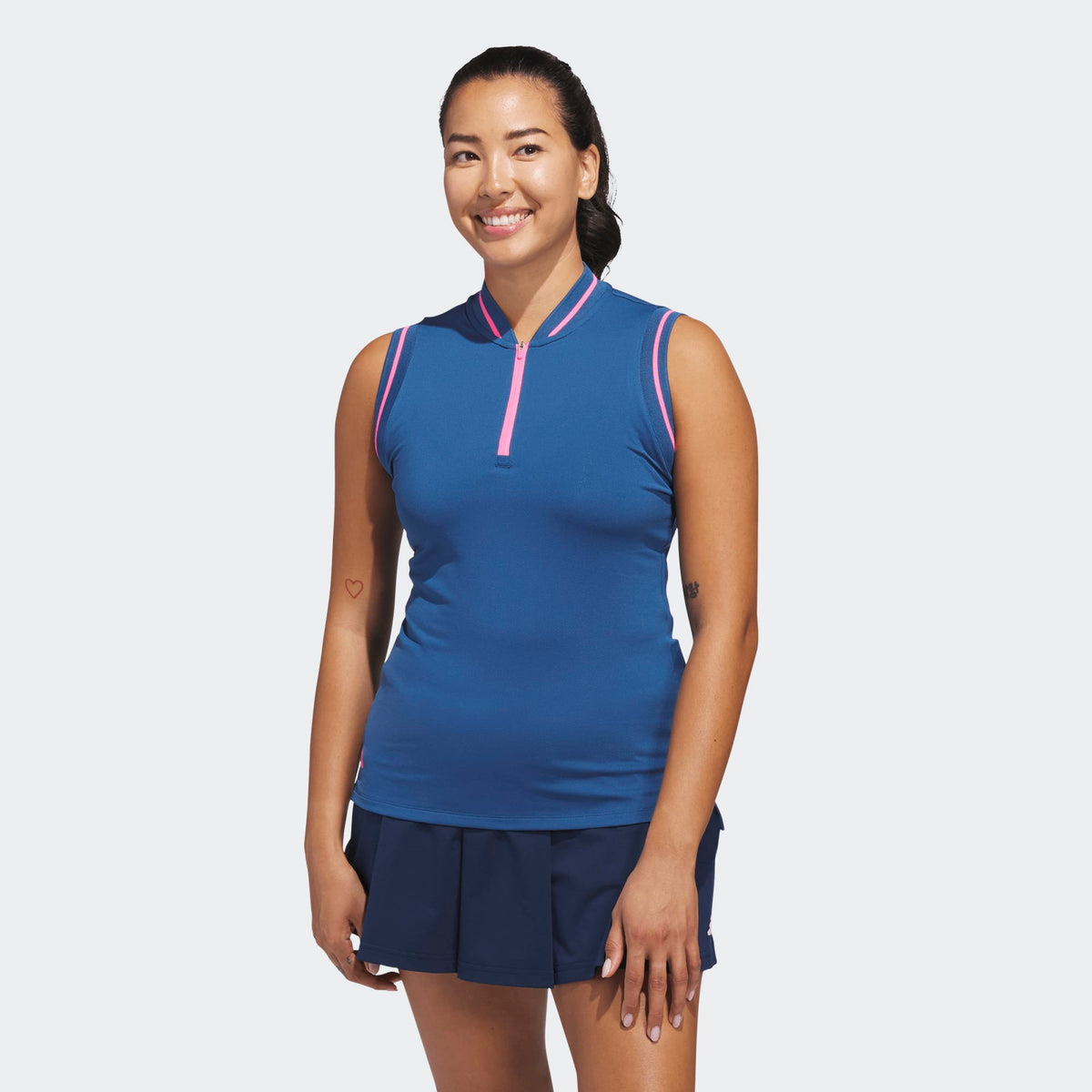 Adidas Ultimate365 Zip Polo - Dusky Petrol