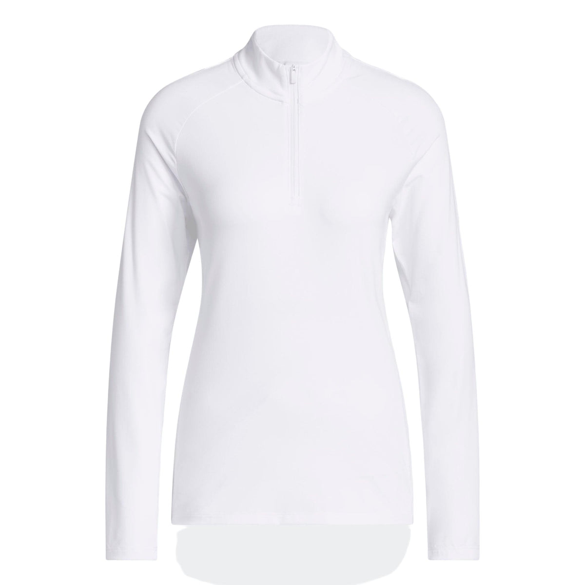 Adidas Ultimate365 Solid Quarter-Zip Mock Polo Shirt - White (KD1592)