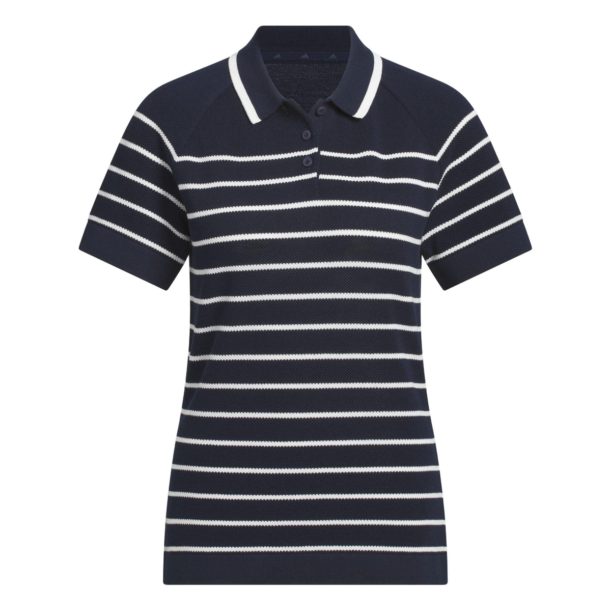 Adidas Ultimate365+ Stripe Knit Polo Shirt - Collegiate Navy
