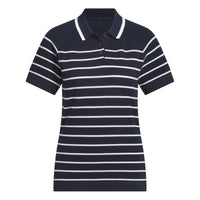 Adidas Ultimate365+ Stripe Knit Polo Shirt - Collegiate Navy