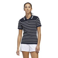 Adidas Ultimate365+ Stripe Knit Polo Shirt - Collegiate Navy