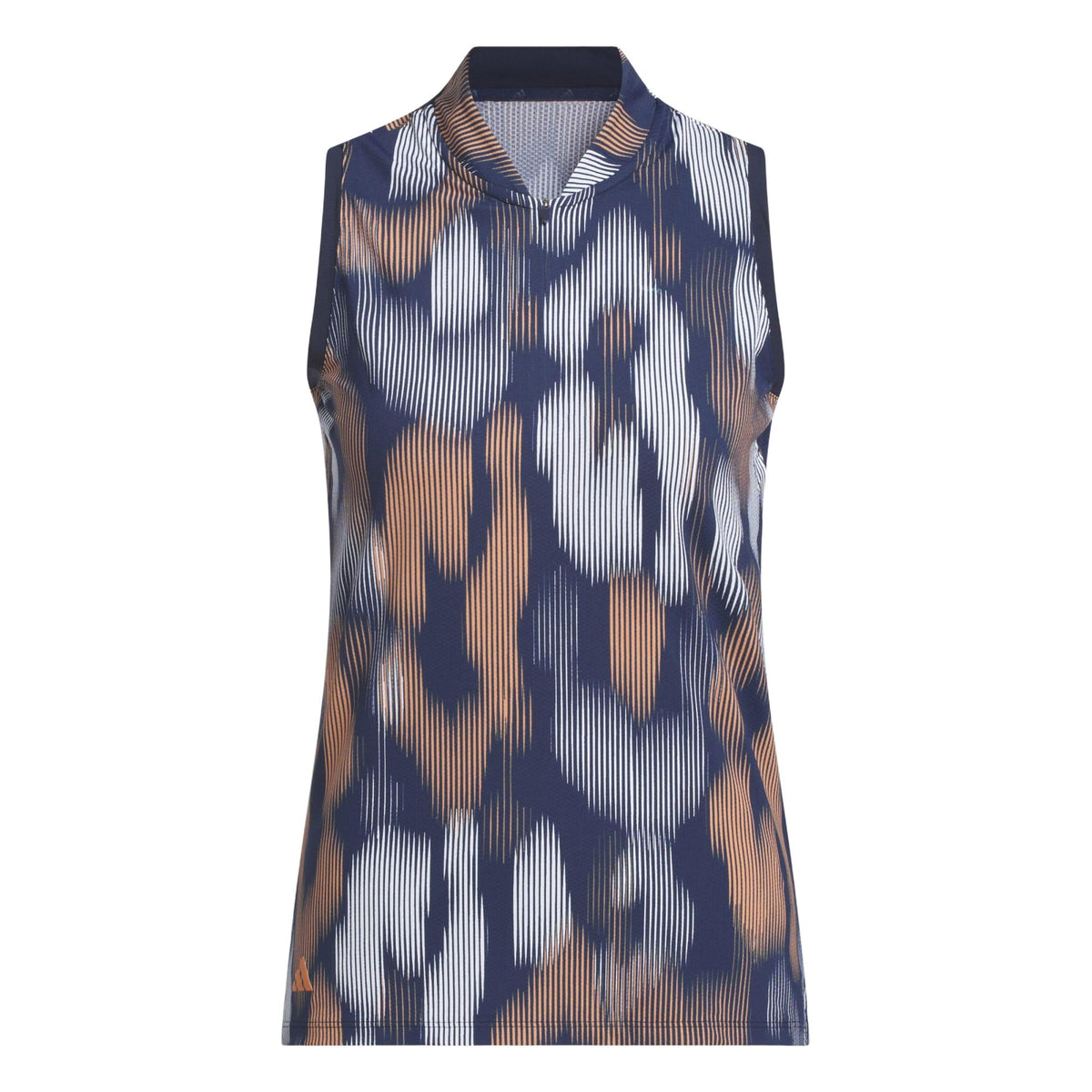 Adidas Ultimate365 Tour Printed Sleeveless Polo Shirt - Collegiate Navy