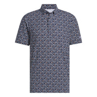Adidas Ultimate365+ Butterspun Soft Print Polo Shirt - Collegiate Navy / White
