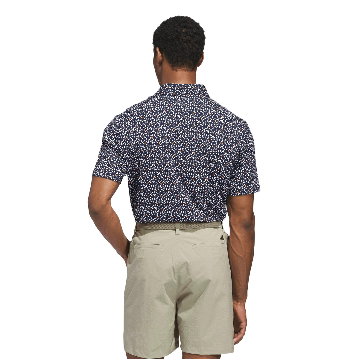 Adidas Ultimate365+ Butterspun Soft Print Polo Shirt - Collegiate Navy / White