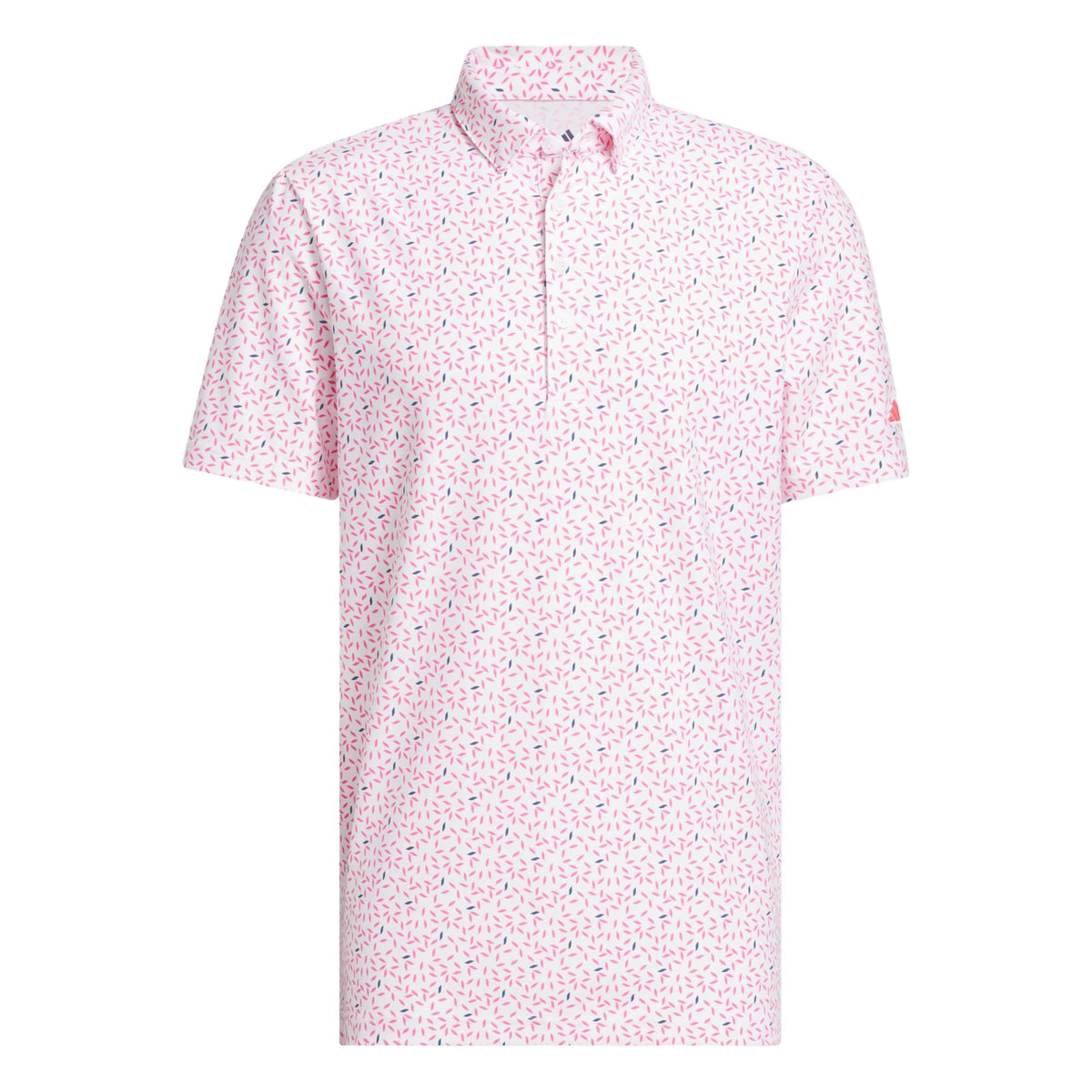 Adidas Ultimate365+ Butterspun Soft Print Polo Shirt - White / Lucid Pink