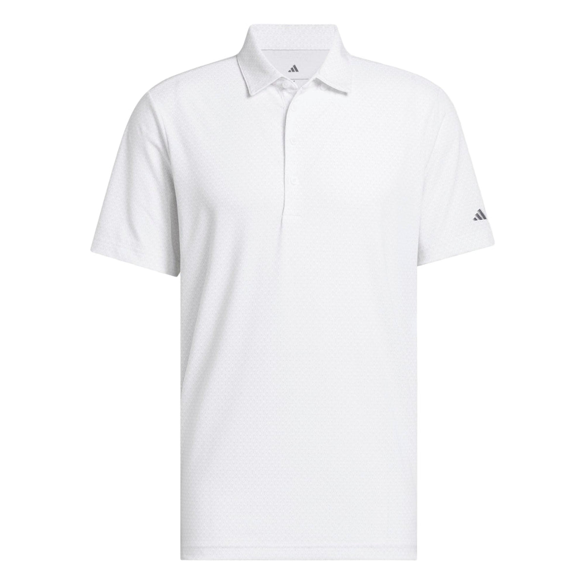 Adidas Ultimate365+ Go-To Print Polo Shirt - White / Grey Three