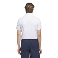 Adidas Ultimate365+ Go-To Print Polo Shirt - White / Grey Three