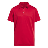 Adidas Boys Performance Short Sleeve Polo Shirt - Collegiate Red