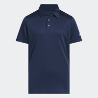 Adidas Boys Performance Short Sleeve Polo Shirt - Collegiate Navy