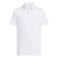 Adidas Boys Performance Short Sleeve Polo Shirt - White