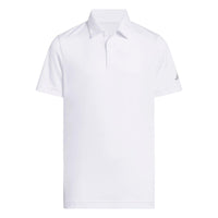 Adidas Boys Performance Short Sleeve Polo Shirt - White