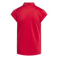 Adidas Girls Performance Short Sleeve Polo - Collegiate Red